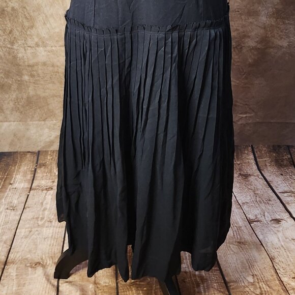 DKNY Black Silk Drop Waist Dress – Size 10 - Picture 4 of 10